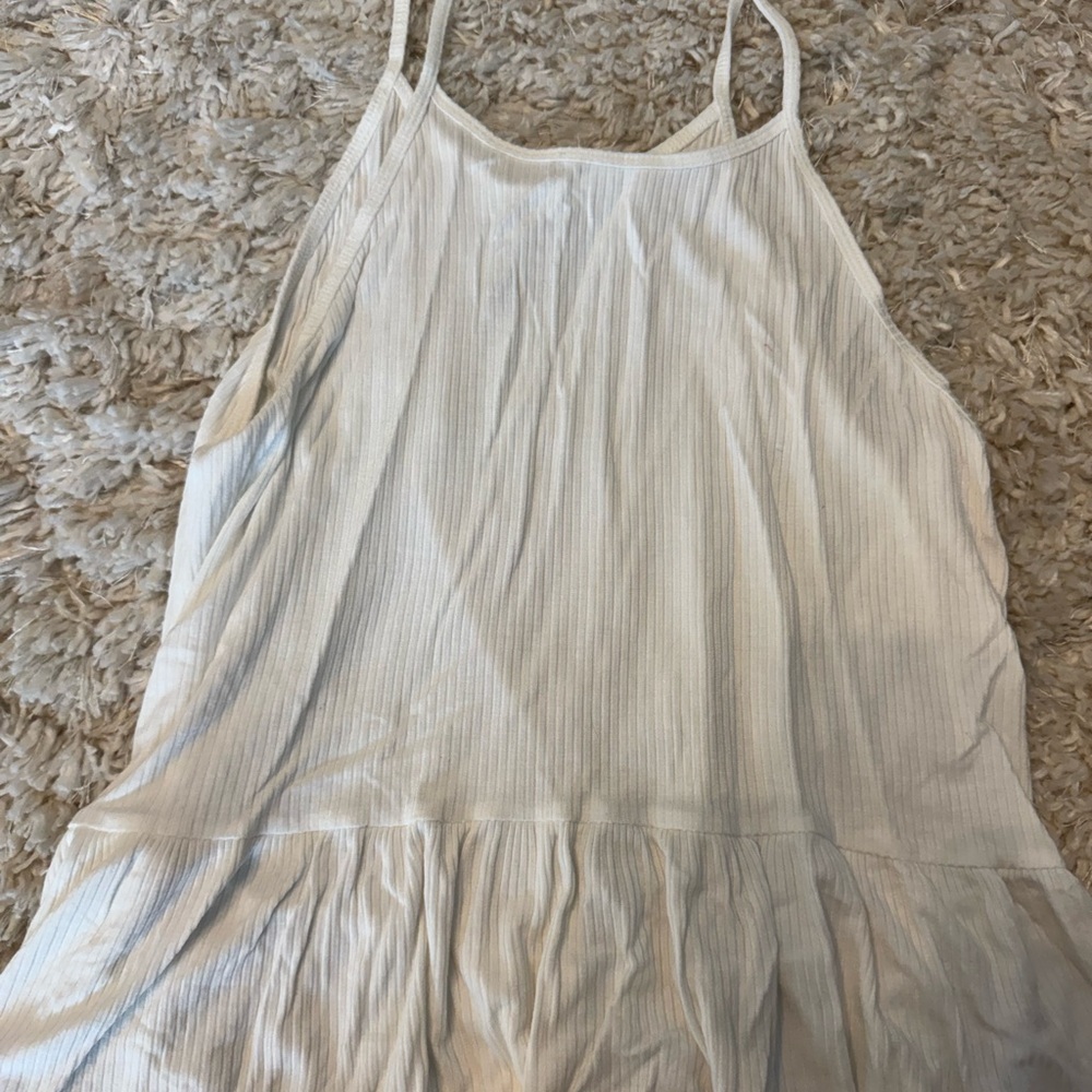 American Eagle Outfitters Cream Ribbed Top